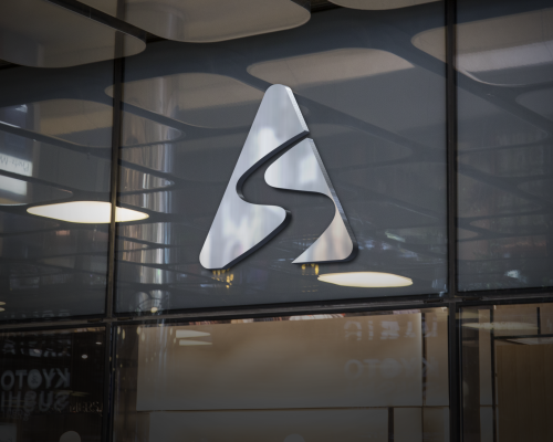 Siratify Facade Logo MockUp 2